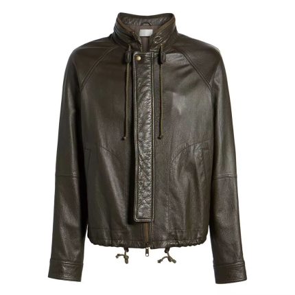 High-Quality Faux Leather Slim Fit Windproof Biker Jacket for Men