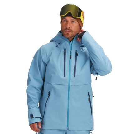 Waterproof Windproof Breathable Men's Ski Snowboarding Jacket with Removable Powder Skirt