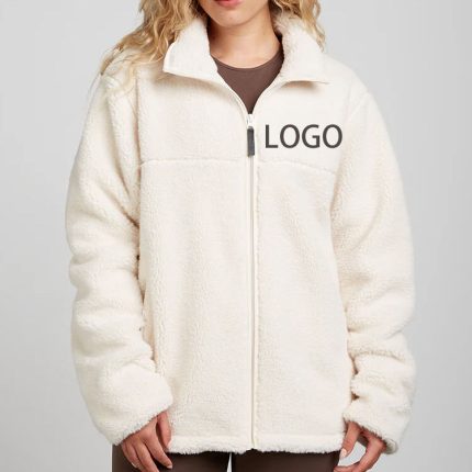 Thick Warm Polar Fleece Zip up Jacket Luxury Winter Outwear Fleece Jacket